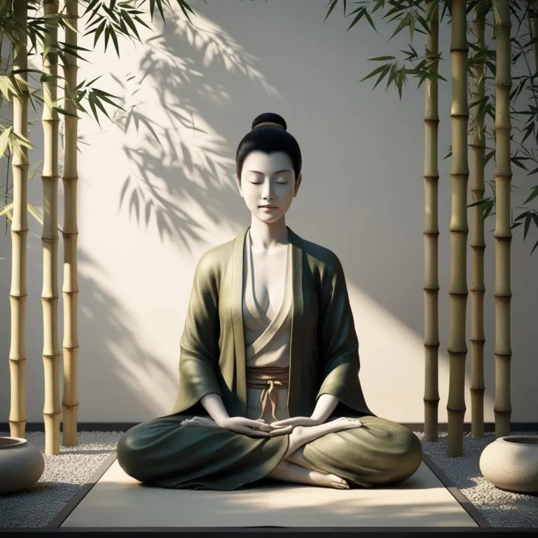Frau im Meditationssitz